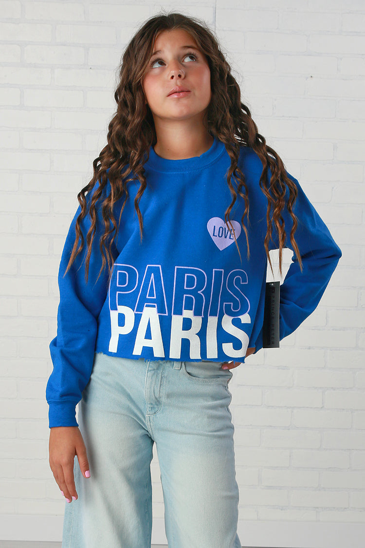 Prince Peter Blue Paris Heart Sweatshirt