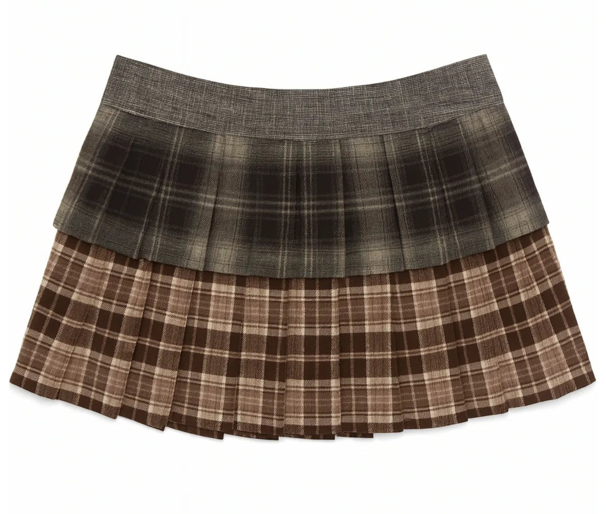 KatieJ NYC Tween Raquel Plaid Mini Skirt- Neturals