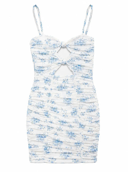 rita mini dress TWEEN RITA MESH PRINTED MINI DRESS White Floral MESH / XL (14)