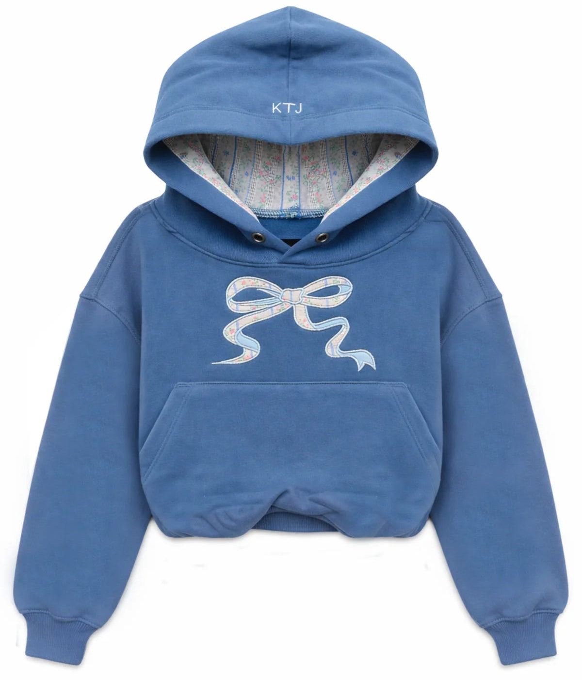 KatieJ NYC Ryan Bubble Hoodie- Denim Blue/Vintage Bunches