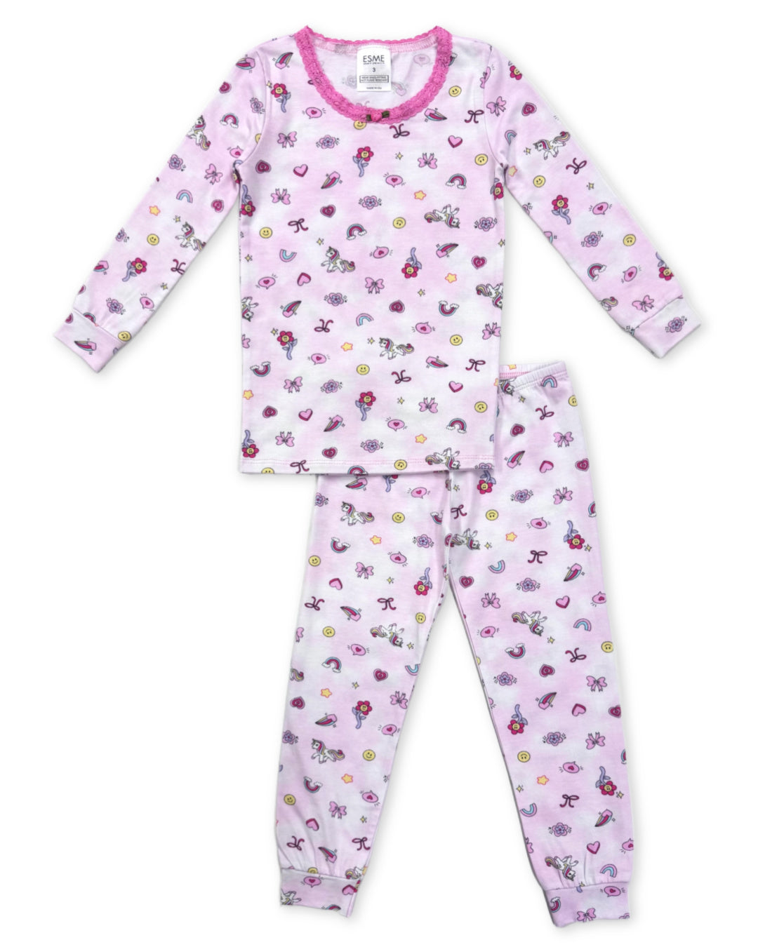 Esme Girls 2pc Pajama Set- Charms