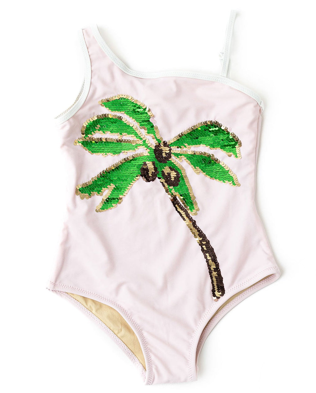 Shade Critters Coco Palm Reversible Sequin One Shoulder 1pc Swimsuit