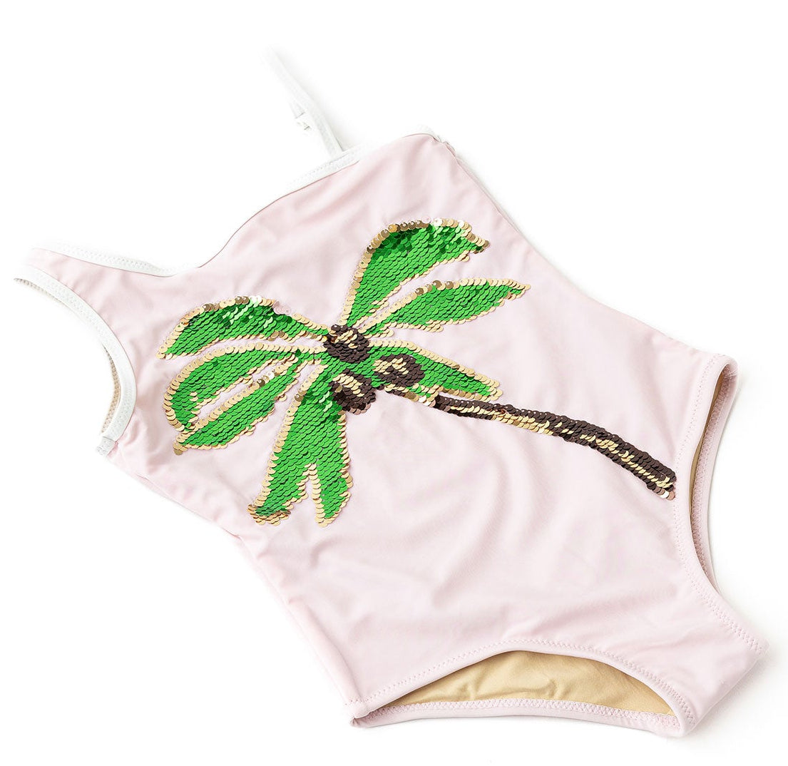 Shade Critters Coco Palm Reversible Sequin One Shoulder 1pc Swimsuit