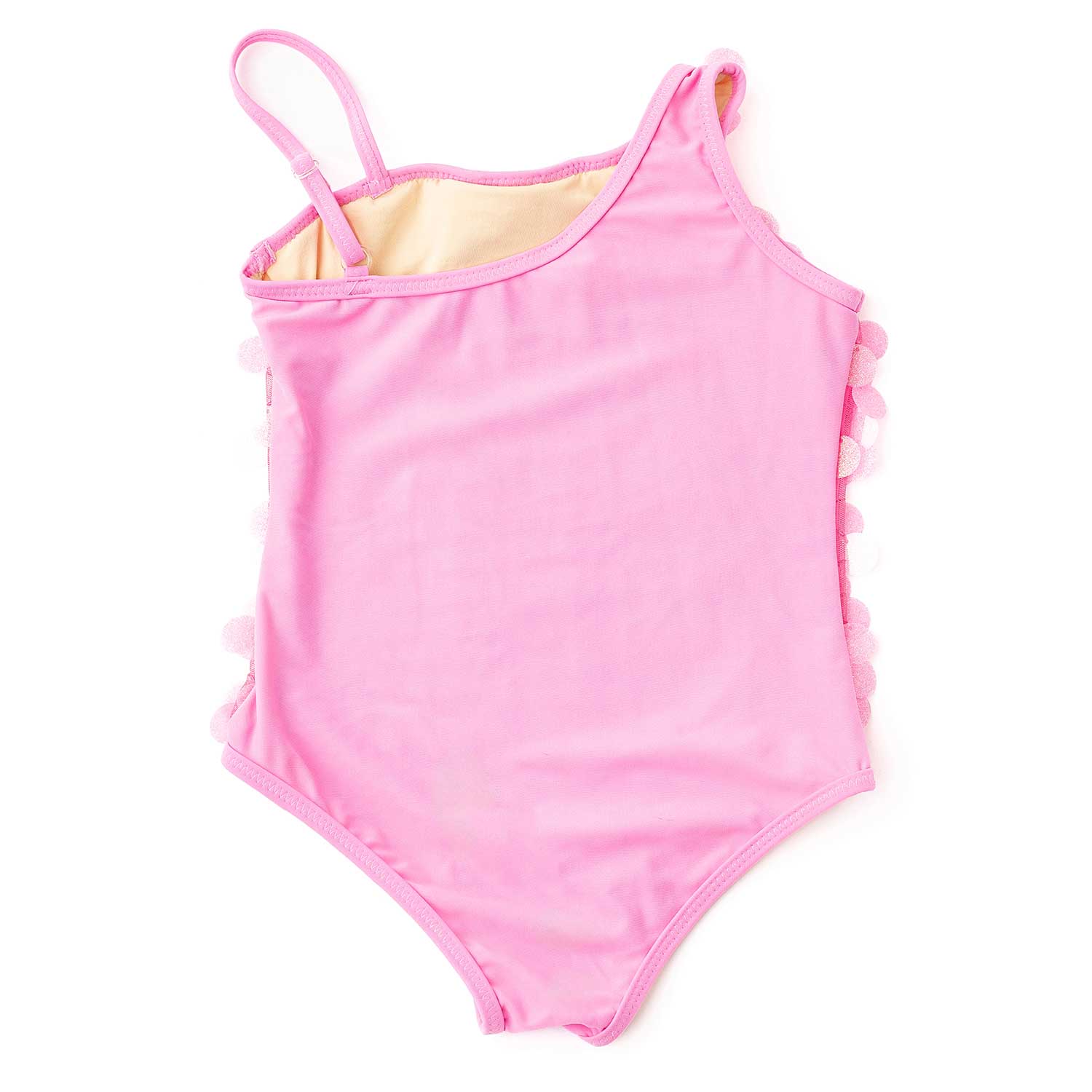 Shade Critters Pink Girls Paillette One Shoulder One Piece Swimsuit