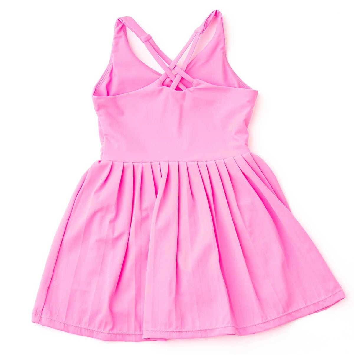 Shade Critters Hot Pink Girls Pleated Active Dress * Built In Shorts *