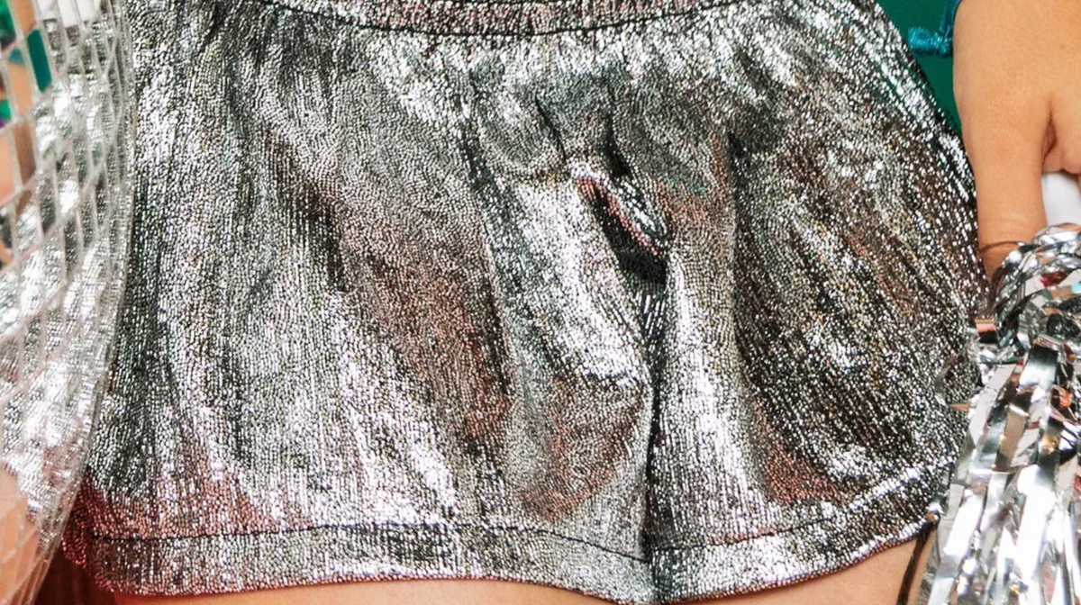 Queen Of Sparkles Kids Swing Shorts - Black/Silver Pebble