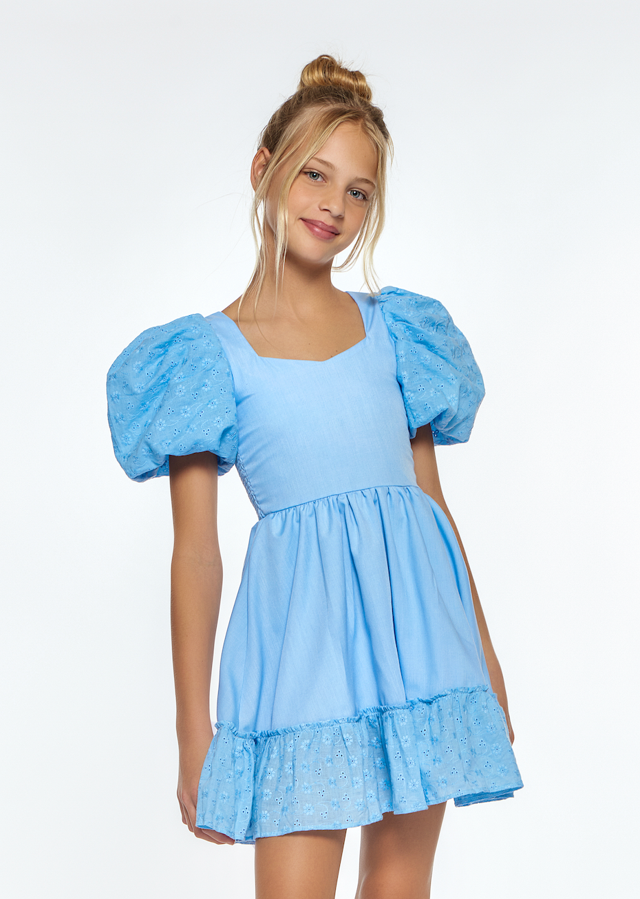 Little Peixoto Logan Mini Dress- Sky Blue