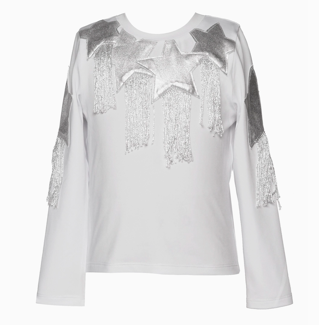 Baby Sara / Hannah Banana Metallic Star &amp; Fringe Top