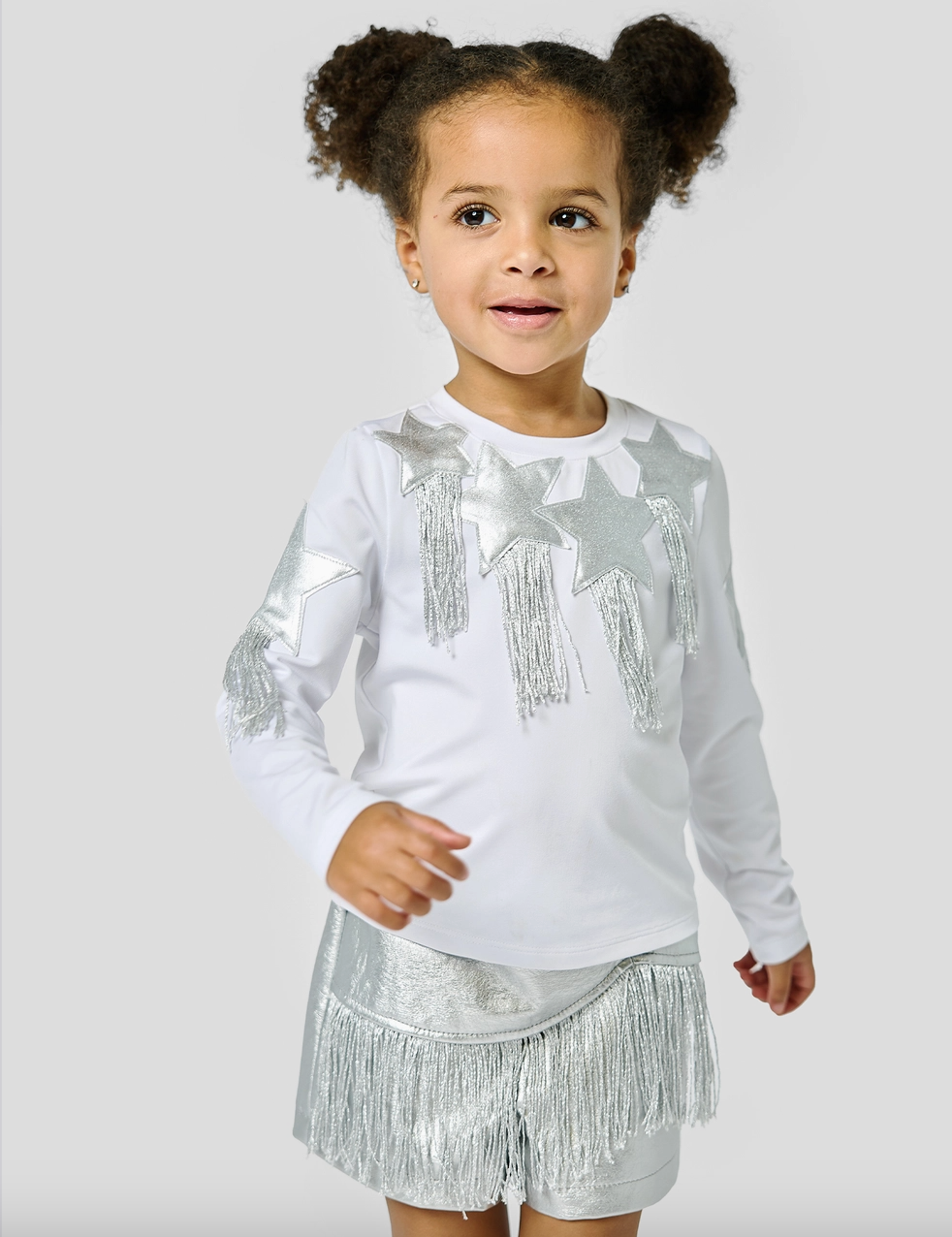 Baby Sara / Hannah Banana Metallic Star &amp; Fringe Top