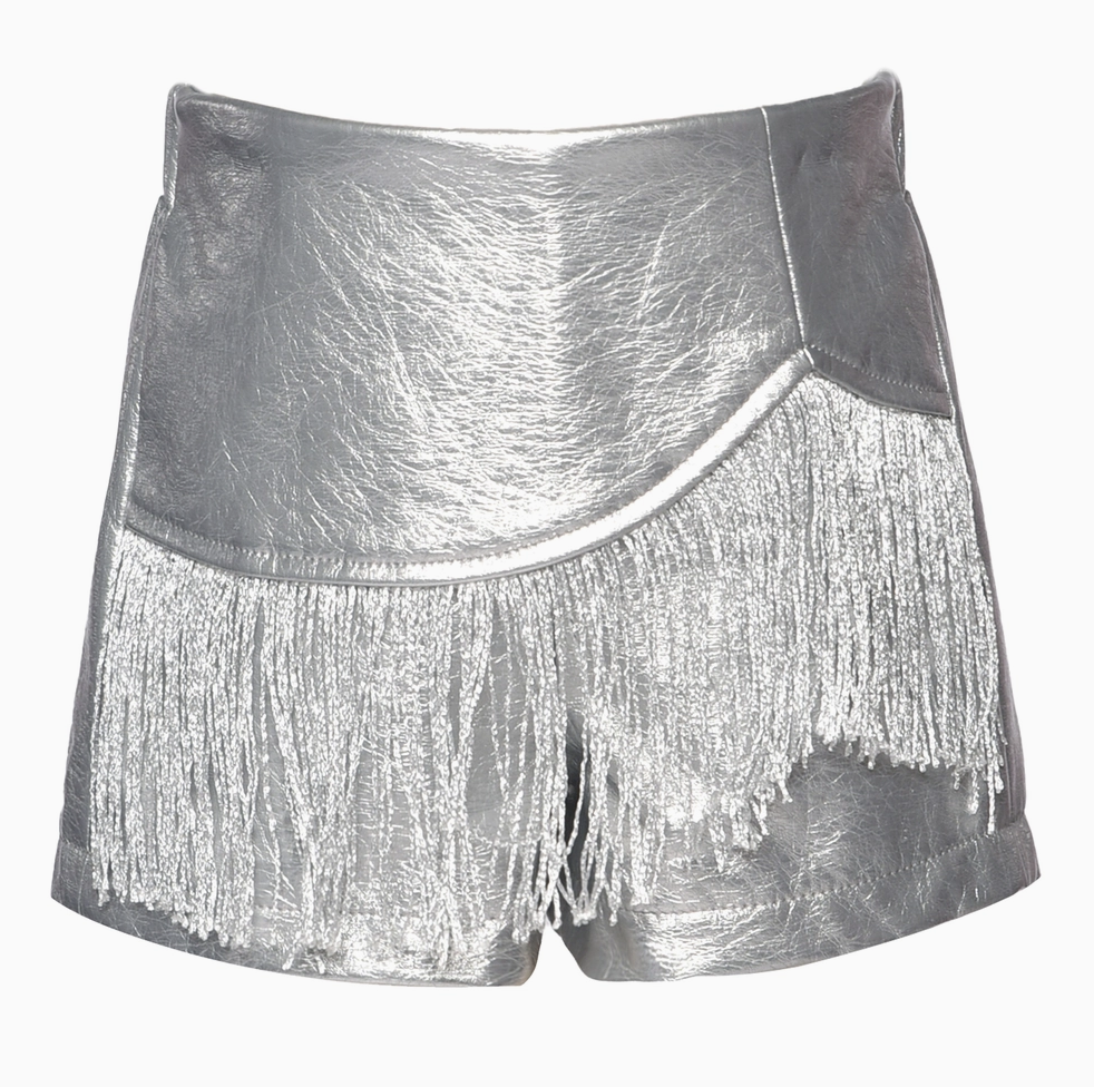 Baby Sara / Hannah Banana Metallic Skort With Fringe Detail