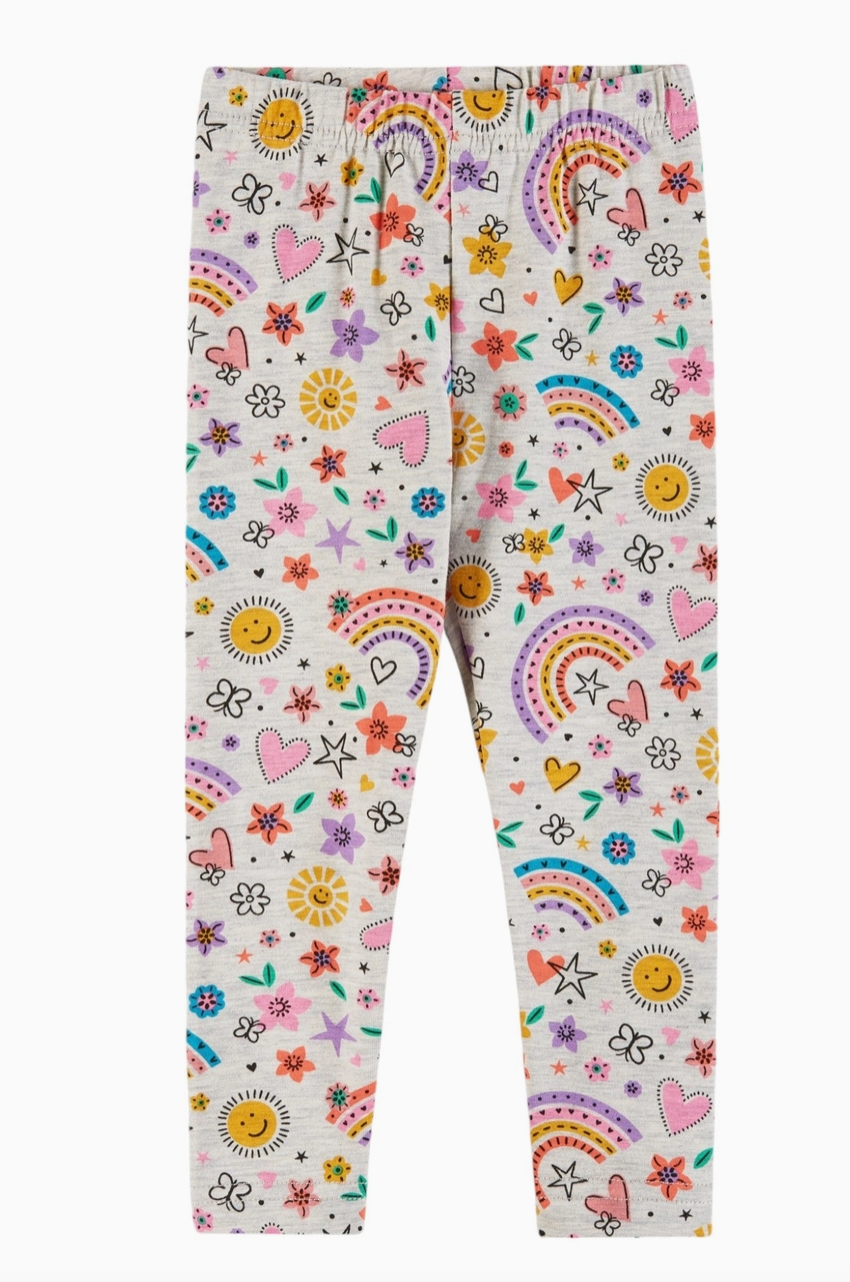 Conjunto de suéter de chenilla y leggings estampados Happy Days