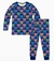 Navy Menorah Print 2pc Pajama Set * Preorder *