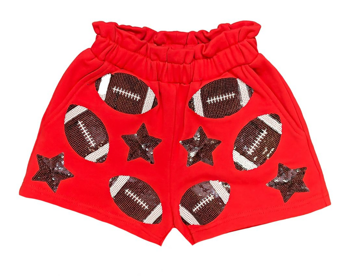 Belle Cher Sequin Red &amp; Black Football 2pc Game Day Set