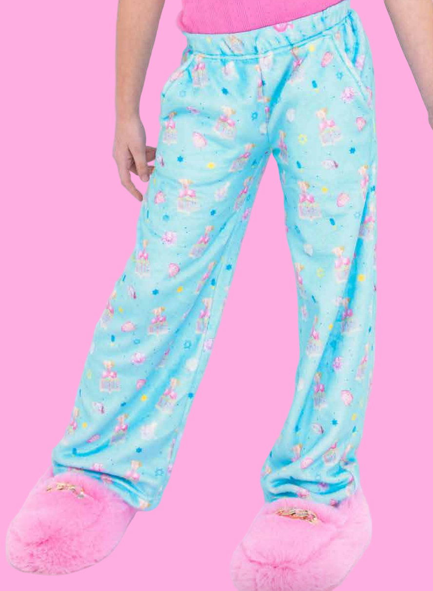 Preppy Goose Plush Lounge Pant -  Hanukkah Print