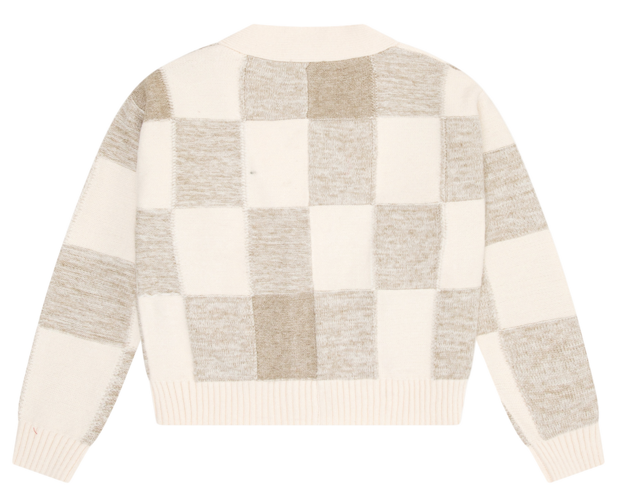 Tenly Tween Checkered Pocket Cardigan
