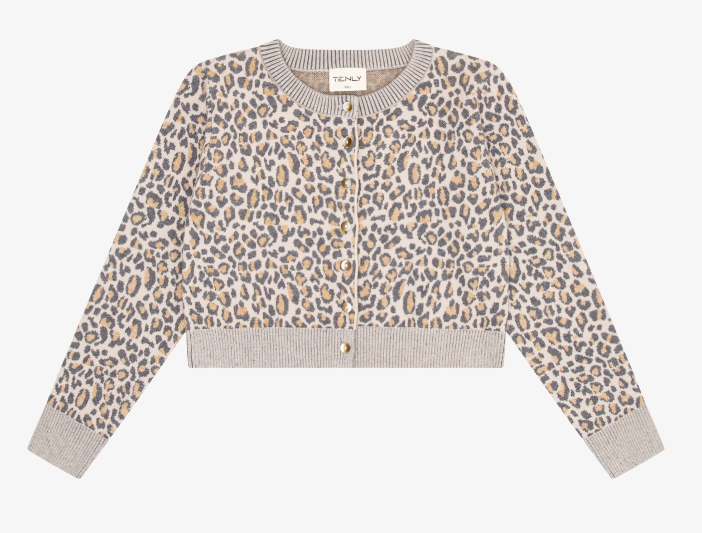 Tenly Tween Leopard Button Down Cardigan