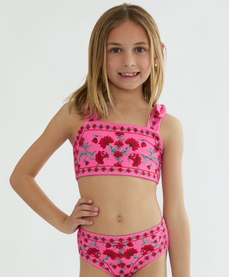 Beach Riot Kids Little Stella &amp; Janie 2pc Swimsuit  - Redwood Floral