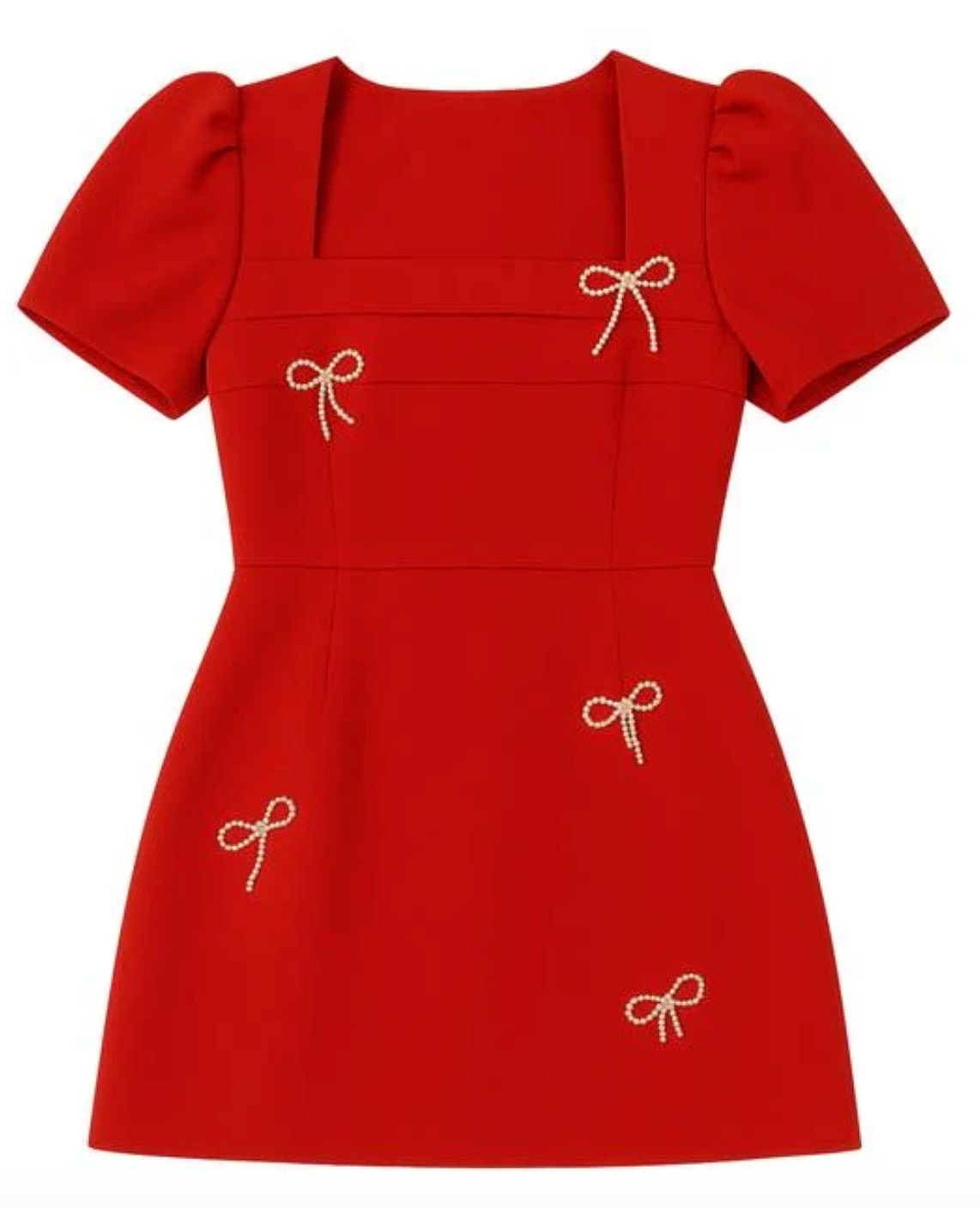 KatieJ NYC Tween Kora Rhinestone Bow Party Dress- Red