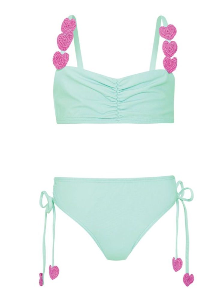 PQ Kids Aqua Hearts 2pc Swimsuit