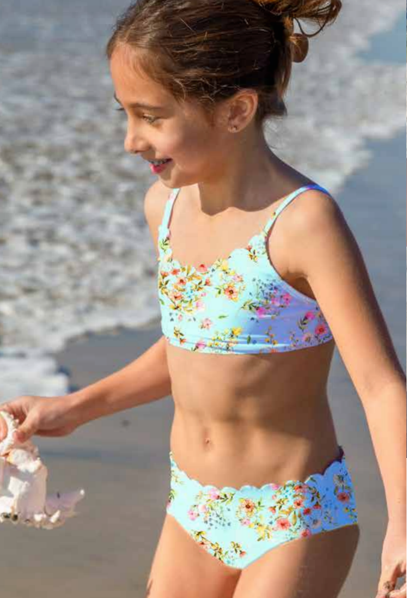 PQ Kids Dolce Remy Floral 2pc Swimsuit