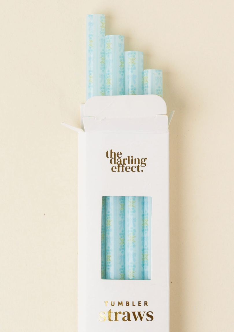 40 oz Tumbler Straw Set-Oh So Fancy Blue- Set of 4