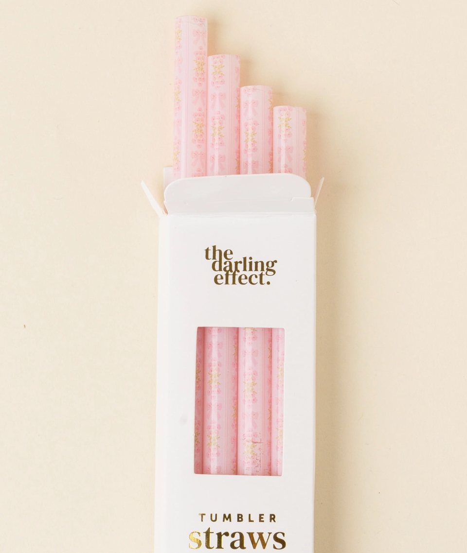 40 oz Tumbler Straw Set-Oh So Fancy Pink- Set of 4