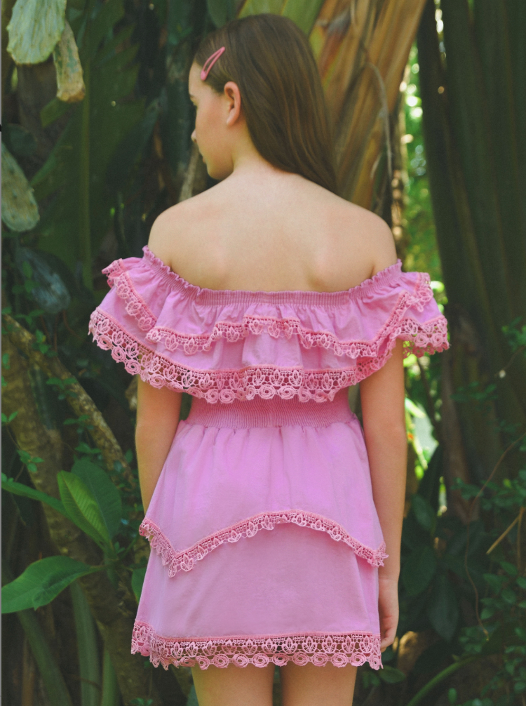 Little Peixoto Kids Wyatt Mini Dress - Lychee Rose