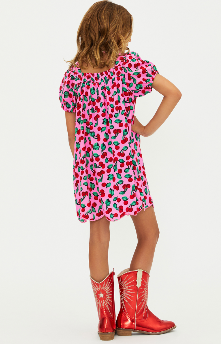 Beach Riot Kids Little Ollie Dress- Cherry Print