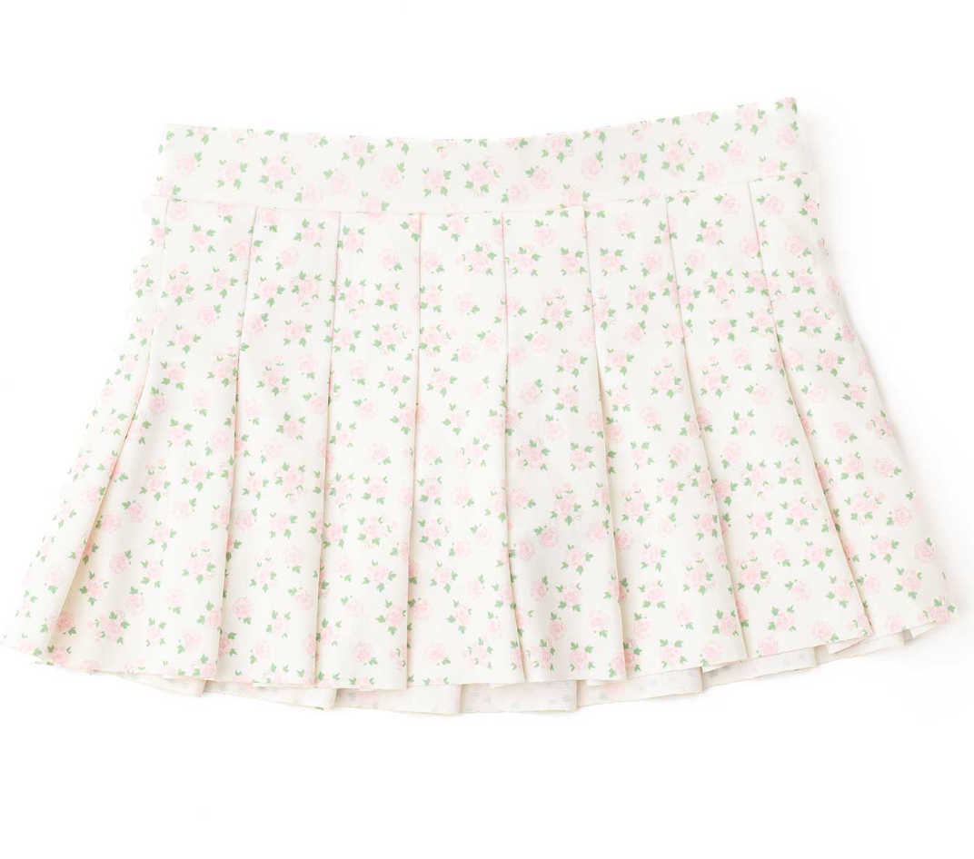 Shade Critters Pleated Active Skirt * Built In Shorts * - Cottage Floral Pink