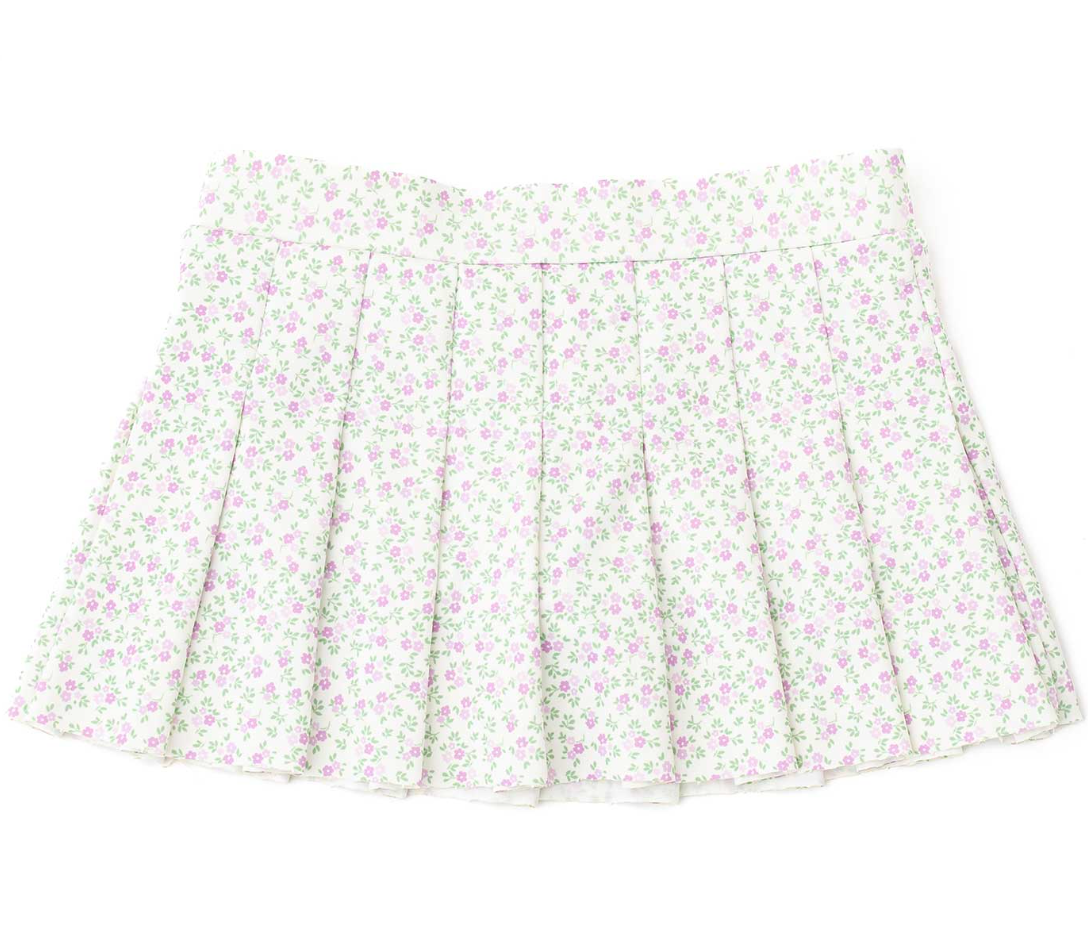 Shade Critters Pleated Active Skirt * Built In Shorts * - Cottage Floral Lilac