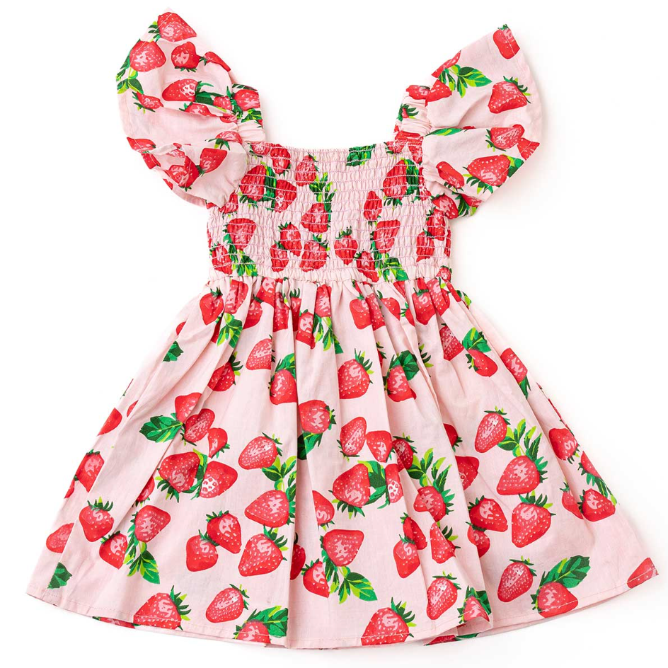 Shade Critters Smocked Dress - Strawberry Bliss