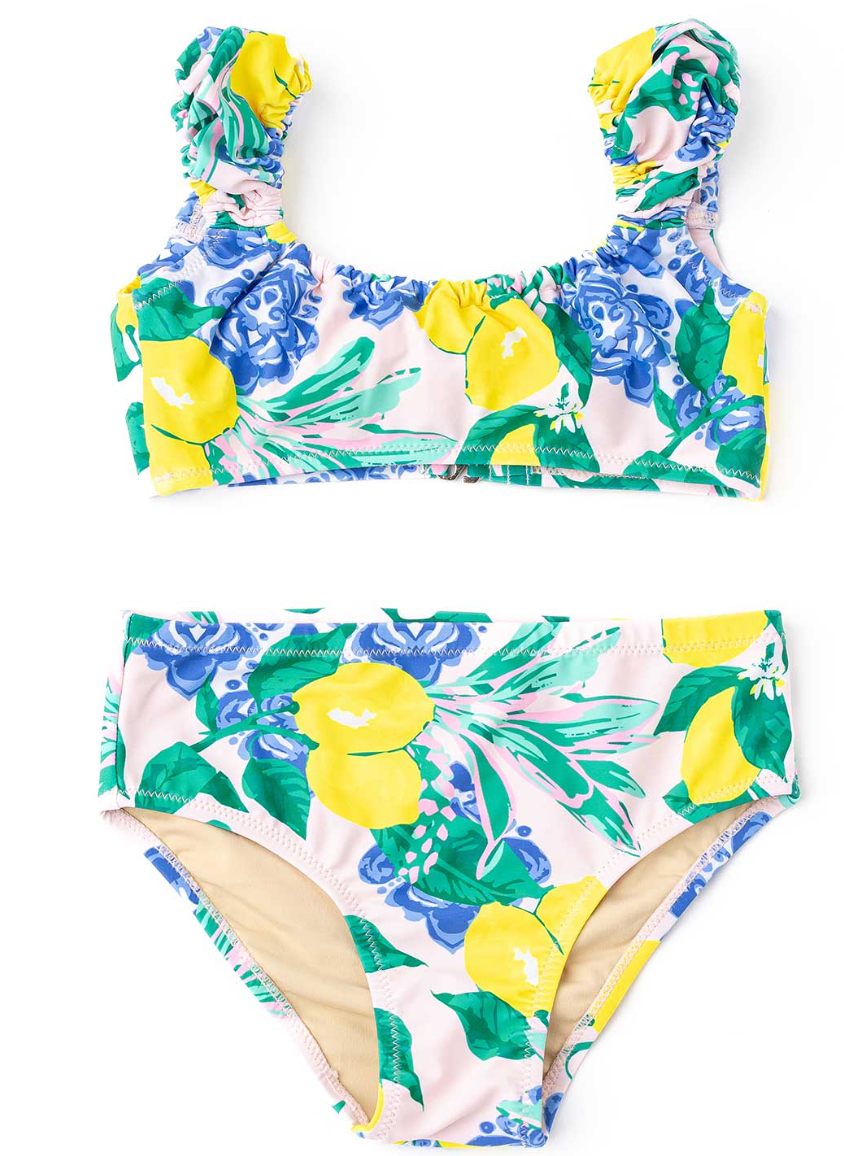 Shade Critters Santorini Citrus Two Piece Cap Sleeve Tween Swimsuit