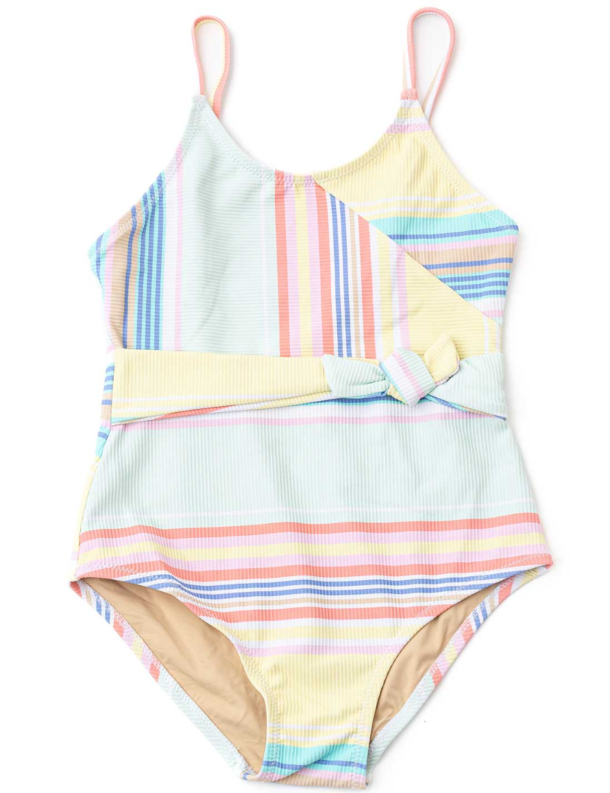 Shade Critters Surfer Stripe Ribbed One Piece Swimsuit