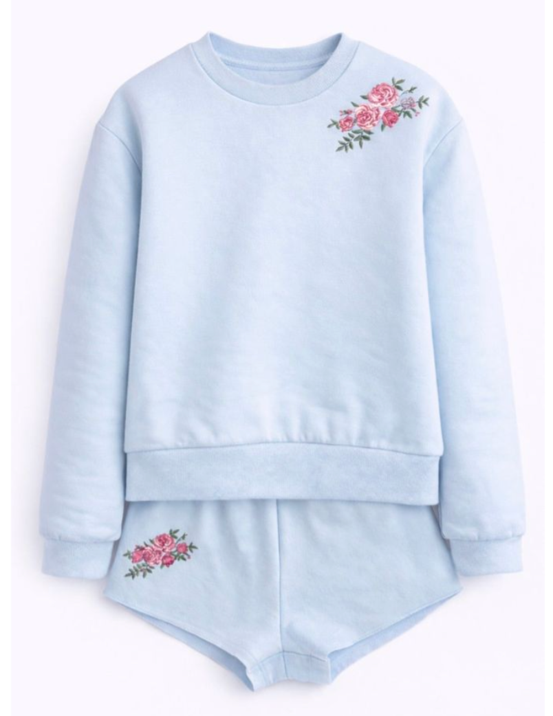 Summer Loving Epi Flower Sweatshirt - Blue