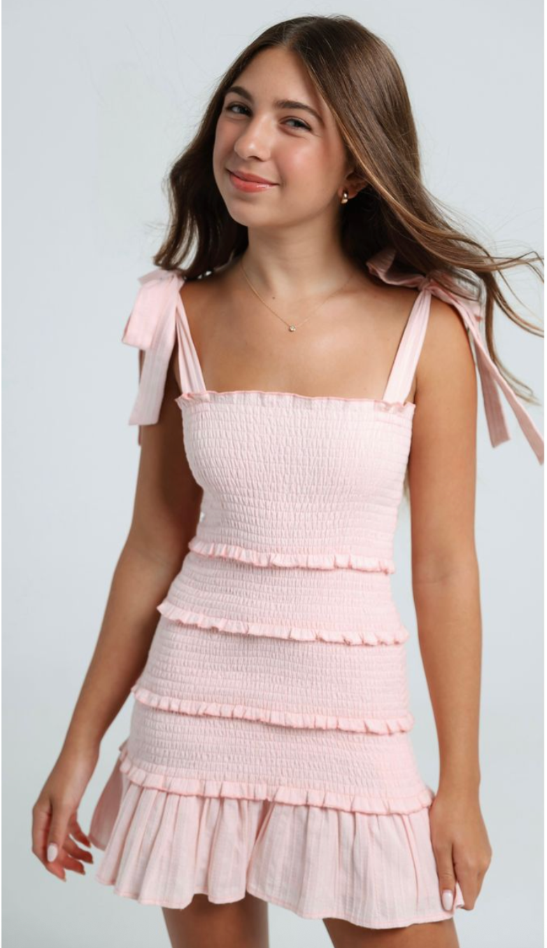 Summer Loving Reine Dress- Petal Pink