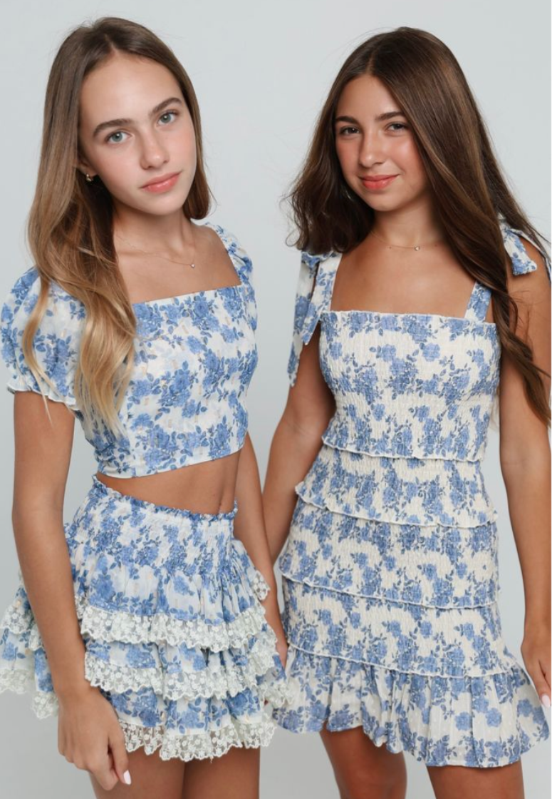 Summer Loving Reine Dress- Blue Riverie