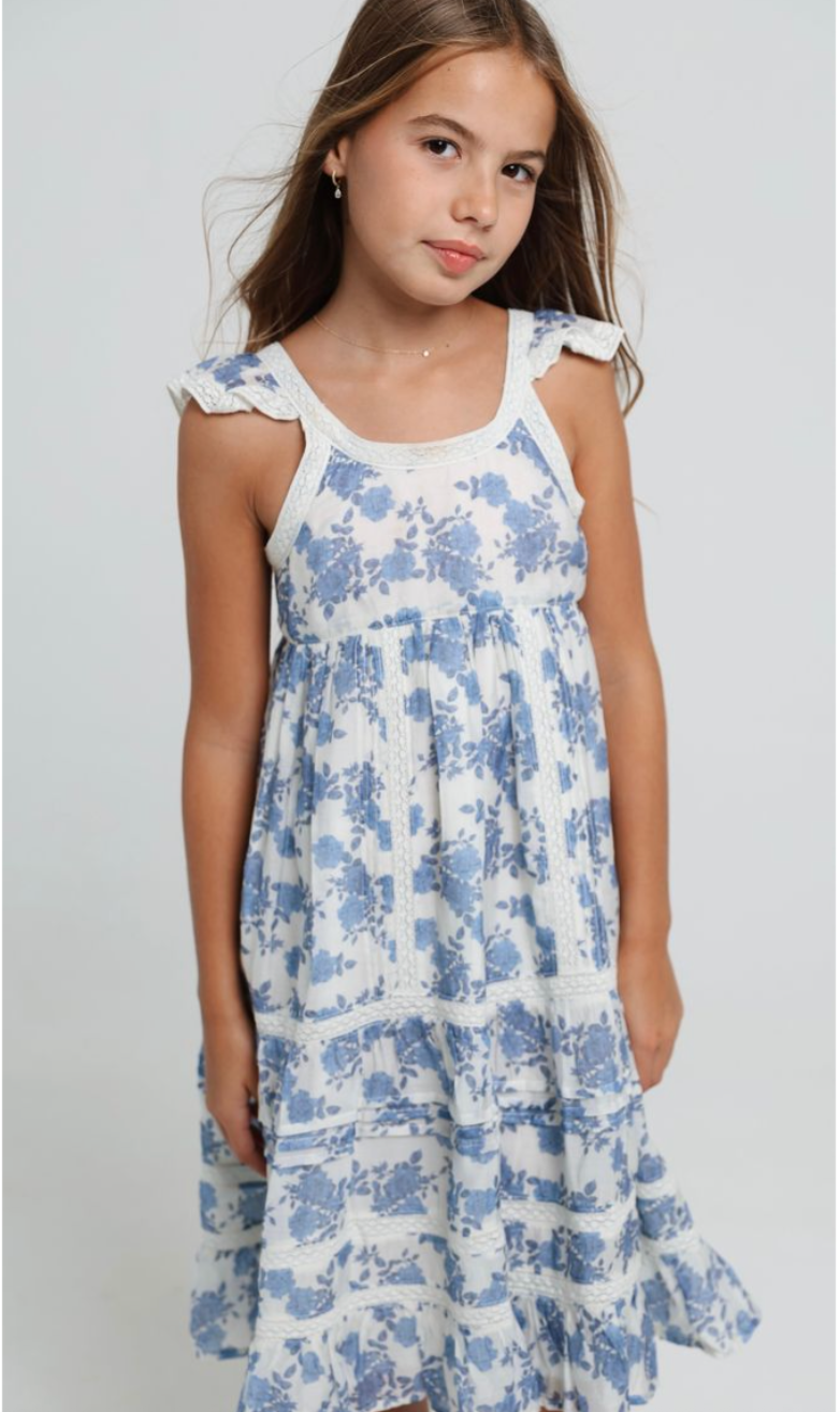 Summer Loving Claret Dress- Blue Reverie