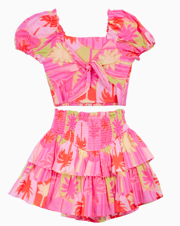 J.Marie Tween Pink Tropical Skirt Set for Girls | Tween Boutique Outfit ...