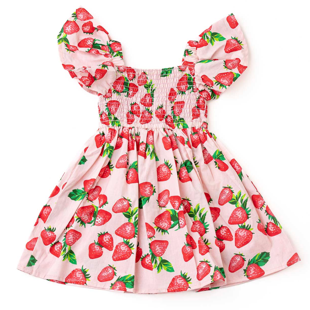 Shade Critters Smocked Dress - Strawberry Bliss