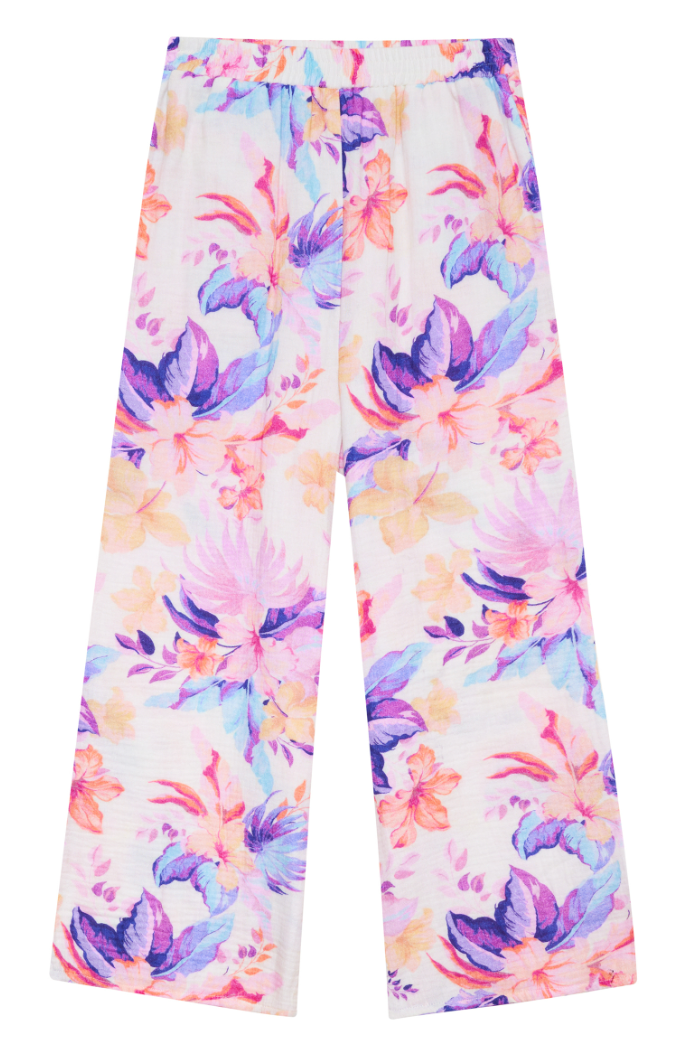 Beach Riot Kids floral wide leg pants tween girls tropical print summer pants
