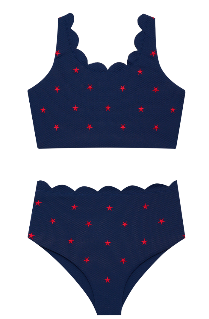 Beach Riot Kids navy star bikini for girls