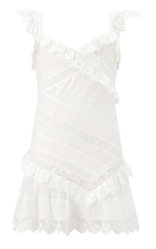 Marlo Kids Selina Frill Mini Dress - Ivory