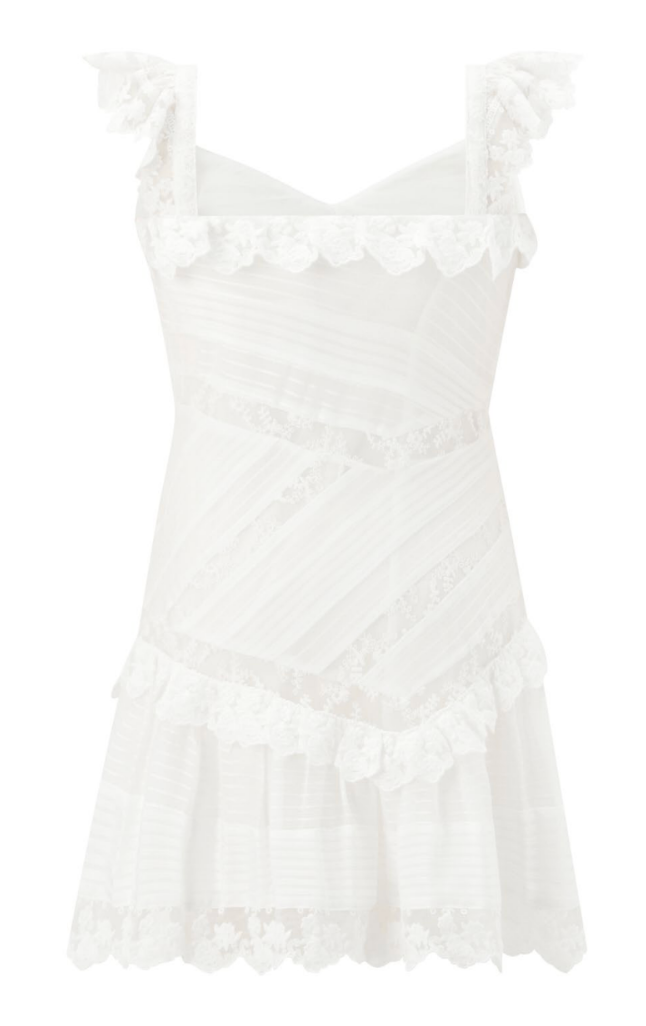 Marlo Kids Selina Frill Mini Dress - Ivory