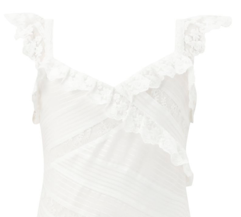 Marlo Kids Selina Frill Mini Dress - Ivory