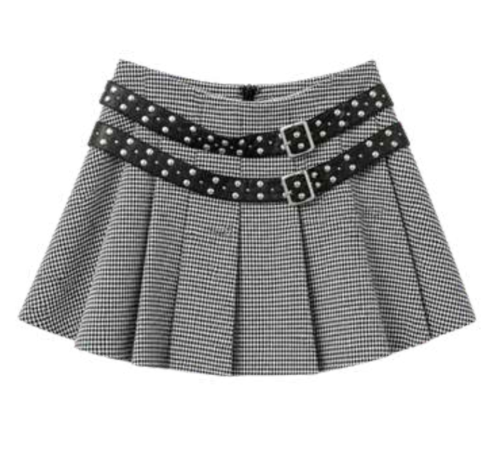 KatieJ NYC Tween Axel Skirt - Houndstooth