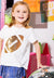 Queen Of Sparkles Kids Game Day Football Tee- White/Gold