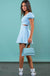 Miss Behave Girls Catherine Cut-Out Dress - Baby Blue