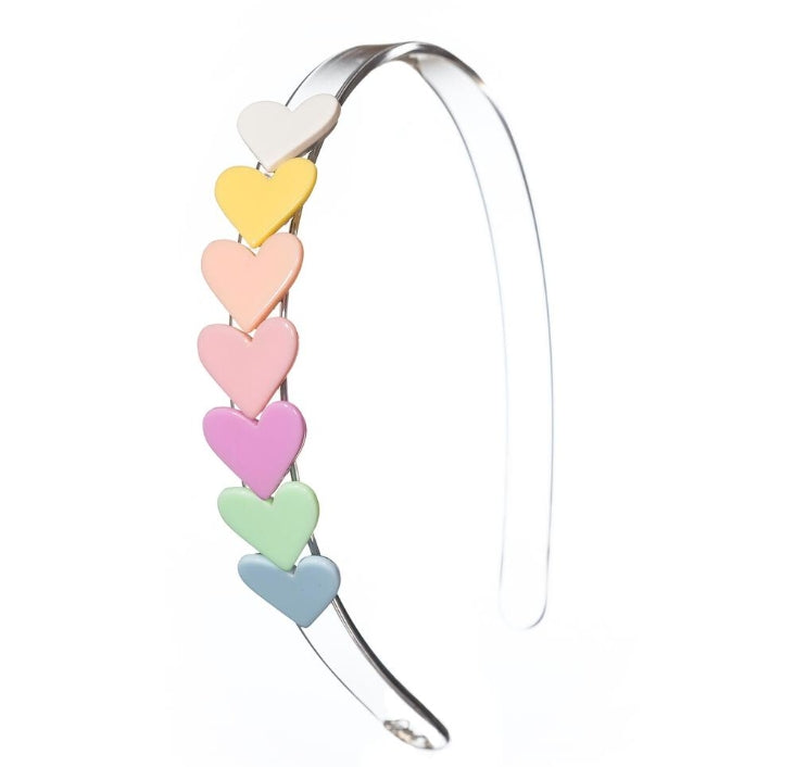 Lilies &amp; Roses Pastel Hearts Headband