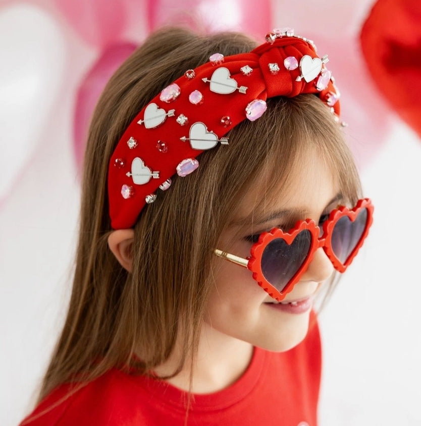 Sweet Wink Valentine&#39;s Day Gemstone Headband * Preorder *