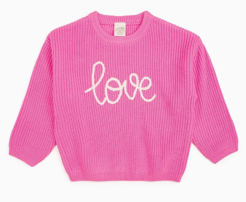 Sweet Wink Pink Love Valentine&#39;s Day Knit Sweater * Preorder *